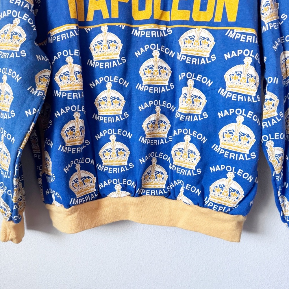 Vintage Napoleon Blue and Yellow Men's Sweatshirt - Picture 3 of 10